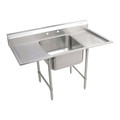 Elkay Rigidbilt, SS, 1 Compartment Scullery Sink, Floor Mount, 2 Hole, Buffed Satin Finish RNSF8124LR2