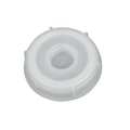 Zoro Select Plastic Pail Lid, White, Round, 2-3/4", PK10 GSC76R-10