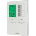 Lux Programmable / Non-Programmable Thermostat, 7, 5-2 Programs, 1 H 1 C, Wall Mount, Hardwired/Battery P711V