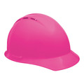 Erb Safety Front Brim Hard Hat, Type 1, Class C, Ratchet (4-Point), Hi-Vis Pink 19453