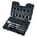 Westward 1/4", 3/8", 1/2" Drive Socket Set SAE, Metric 86 Pieces 4 mm to 25 mm, 5/32 in to 1 in , Chrome 53PN73