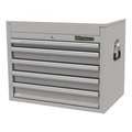 Westward WESTWARD Top Chest, 5-Drawers, Stainless Steel Silver, 26" W x 17.5" D x 21" H 53RH47