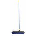 Quickie 24 in Sweep Face Push Broom, Stiff, Synthetic, 3 1/8 in Bristle, 60 in L Blue Handle 599