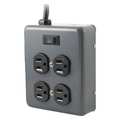 Power First Outlet Strip, 2 Outlet Rows, 4 Outlets 53XH88