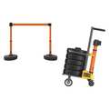 Banner Stakes PLUS Cart Pkg, Blank Orange Banner PL4000-O