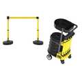 Banner Stakes PLUS Cart Pkg w/Tray, Blank Yellow Bannr PL4000-YT