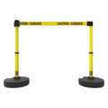 Banner Stakes PLUS Barrier Set X2, Caution-Cuidado, Ylw PL4284
