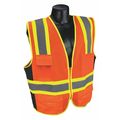 Condor High Visibility Vest, Orange/Red, 2XL 53YM76