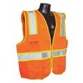 Condor High Visibility Vest, Orange/Red, 2XL 53YM60