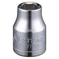 Westward 3/8 in Drive, 8mm Hex Metric Socket, 6 Points 53YR80