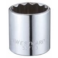 Westward 3/8 in Drive, 1" Triple Square SAE Socket, 12 Points 53YT13