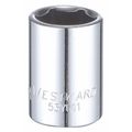 Westward 1/2 in Drive, 3/4" Hex SAE Socket, 6 Points 53YU11