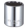 Westward 1/2 in Drive, 1-1/4" Triple Square SAE Socket, 12 Points 53YU58