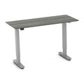 Mayline Adjustable Desk, 20" D X 48" W X 24-1/2" to 50" H, Gray Steel MNBDGH3LGS