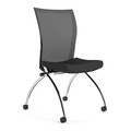 Mayline Fabric Task Chair, 18-1/2" to 22-1/4", Integrated Arms, Black TSH3BB