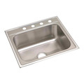 Elkay Sink, SS, 25x22x10.25", Top DPC12522100