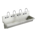 Elkay 20" W x 96" L x 25.75" H, Wall Hung, 14 ga. 304 Stainless Steel EWMA9620C