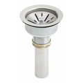 Elkay 1-1/2" O.D Pipe Dia., Stainless Steel, Drain Fitting with Strainer Basket and Tailpiece LK35B