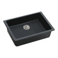 Elkay Sink, Undermount Mount, 0 Hole, Black Finish ELGUAD2519PDBK0