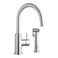 Elkay Lever Handle, Residential / Commercial 2 Hole Faucet, Sngl Hole, Levr, Side Spry, Satin, SS LK7922SSS