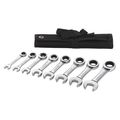 Westward Ratcheting Wrench Set, SAE, 8 pcs. 54DG30