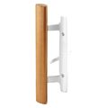 Primeline Tools Patio door Mortise Style Handle, White Diecast with Wood Handle (Single Pack) C 1208