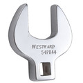 Westward 3/8" Drive, SAE 1" Crowfoot Socket Wrench, Open End Head, Chrome Finish 54PR44