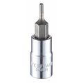 Westward 1/4 in Drive Hex Socket Bit SAE 5/64 in Tip, 1 1/2 in L 54TL81