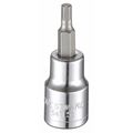 Westward 3/8 in Drive Hex Socket Bit Metric 4 mm Tip, 1 3/4 in L 54TL58