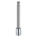 Westward 3/8 in Drive Ball Hex Socket Bit Metric 10 mm Tip, 4 3/4 in L 54TM74