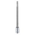 Westward 1/4 in Drive Hex Socket Bit Metric 5 mm Tip, 4 3/4 in L 54TM22