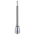 Westward 3/8 in Drive Ball Hex Socket Bit SAE 1/8 in Tip, 4 3/4 in L 54TM50