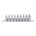 Westward 1/2" Drive Socket Bit Set, Torx, 9 pcs 54TN47