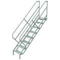 Tri-Arc 114 in Stair Unit, Steel, 8 Steps, Gray Powder Coated Finish, 450 lb Load Capacity WISS108246
