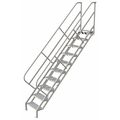 Tri-Arc 133 in Stair Unit, Steel, 10 Steps, Gray Powder Coated Finish, 450 lb Load Capacity WISS110246