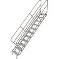 Tri-Arc 142 1/2 in Stair Unit, Steel, 11 Steps, Gray Powder Coated Finish, 450 lb Load Capacity WISS111246