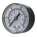 Pic Gauges Pressure Gauge, 0 to 100 psi, 1/4 in BSPT, Black SEP-102D-204E-BSPT