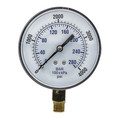 Pic Gauges Pressure Gauge, 0 to 4000 psi, 1/4 in MNPT, Black SEP-101D-354Q
