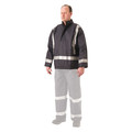 Nasco Flame Resistant Rain Jacket, PU, S, Blue 1801JN110