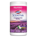 Scentiva Disinfecting Wipes, White, Canister, 6 Wipes, 4-1/4 in x 8-7/16 in, Floral, 6 PK 31629