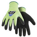 Hexarmor Hi-Vis Cut Resistant Coated Gloves, A9 Cut Level, Polyurethane, XL, 1 PR 2060-XL (10)