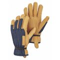 Hestra Glove, Leather, Goatskin, Denim/Tan, XL 73400-271-10