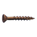 Daggerz Wood Screw, #8, 2 in, Oil Rubbed Low Carbon Steel Flat Head Phillips Drive, 3500 PK DLFLPHL08200**