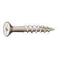 Daggerz Wood Screw, #8, 2 in, Zinc Plated Low Carbon Steel Flat Head Phillips Drive, 3500 PK DLFLPHZ08200**