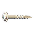 Daggerz Wood Screw, #8, 1-1/4 in, Zinc Plated Low Carbon Steel Round Head Square Drive, 6000 PK DLRWSQZ081104