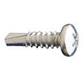 Daggerz Self-Drilling Screw, #14 x 3/4 in, Clear Zinc Plated Steel Pan Head Phillips Drive, 3500 PK PPSDZ14034