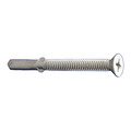 Daggerz Self-Drilling Screw, #12-24 x 2-1/2 in, Dagger Guard Steel Flat Head Phillips Drive, 1500 PK SD4CTWW12212