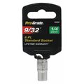 Pro-Grade Tools Socket, 1/4"Dr., 6Pt., 9/32" 12202