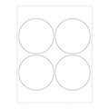 Tape Logic Tape Logic® Circle Laser Labels, 4", Glossy White, 400/Case LL305