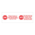 Tape Logic Tape Logic® Pre-Printed Carton Sealing Tape, "Stop / Alto", 2.2 Mil, 3" x 110 yds, Red/White, 24/Case T905P13